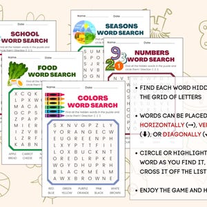 Engaging Word Search Game for Ages 5-7, Interactive Kids Activity, Easy ...