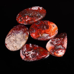Superbe lot de pierres précieuses en vrac pour la fabrication de bijoux en forme de mélange d'agate et de dentelle Cryzy de qualité supérieure, 253,25 Ct, 36X27X6-43X25X5 MM JP-15 image 1