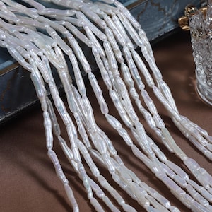 Baroque fine toothpick natural freshwater pearl special-shaped loose bead strip handmade accessories material DIY