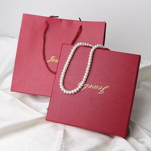 Wholesale Seedless Pearl Necklace Mom Chain Natural Freshwater Scrappable Powder S925 Sterling Silver Buckle Gift Box Gift