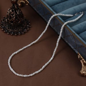 French Irregular Niche Natural Freshwater Pearl Necklace Small Rice Collarbone Chain S925 Adjustable Stretching