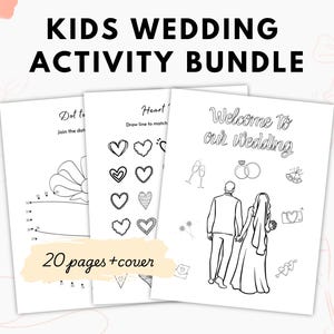 Kids Wedding Activity Pack, Wedding Coloring Book, Wedding Activity Book, Children&#39;s Wedding Activity Book, Kids Reception Table Activities
