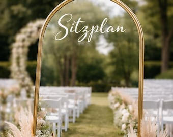 Personalized seating chart stickers | for mirrors, reception boards / Who sits where?, Find your seat / Stickers | Lettering / Wedding