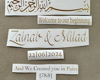 Personalized stickers | for mirrors, welcome signs, foil, Kiz Evine Hosgeldiniz stickers