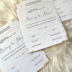 Dini Nikah Belgesi ~ Islamische Eheurkunde | Nikkah Nama | Nikkah Vertrag | Ehevertrag | Standesamt | Eheschließung
