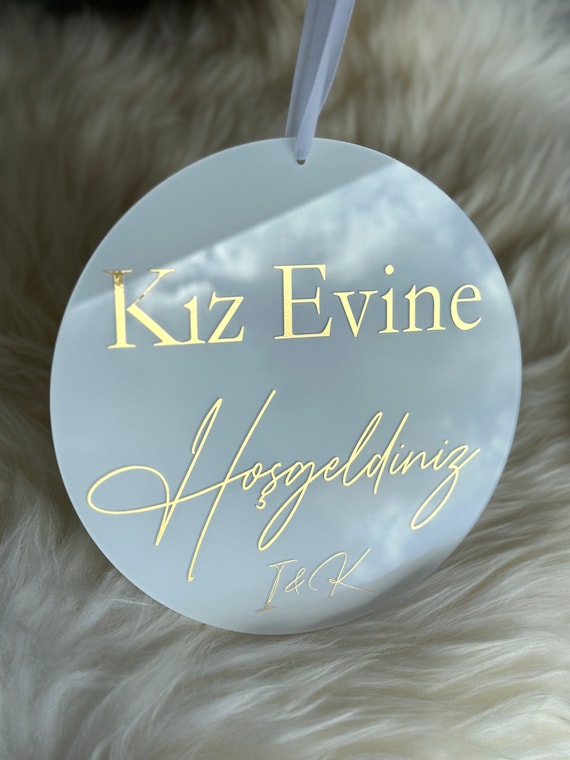 Türschild, Empfangstafel, Wilkommenstafel, Kiz Evi Naz Evi, Kiz Evine Hosgeldiniz, Brautabholung, Kapi süsü, Gelin Evine Hosgeldiniz