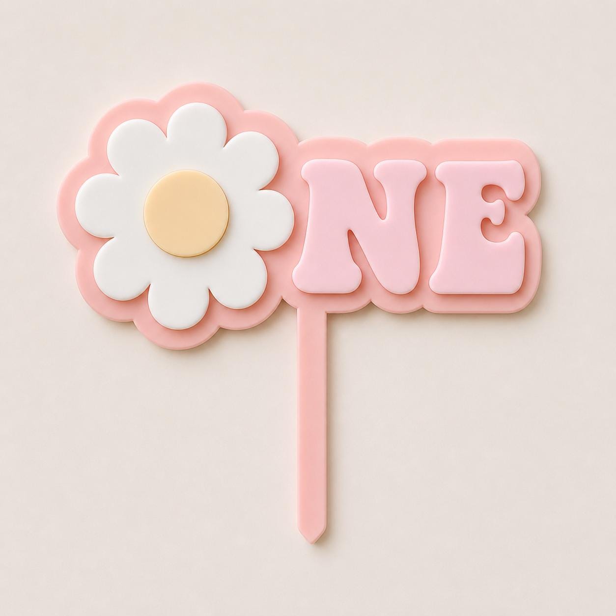 Daisy ONE Cake Topper SVG | First Birthday Flower Design (digital ...