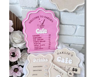 Kids Playroom Cafe Signs SVG Bundle | Pretend Play Café | Laser Cut Files for Kids Playroom