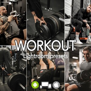 11 Gym Aesthetic Lightroom presets, Workout Lifestyle presets, Professional Sports presets dla Instagram Blogger, Indoor Dark Moody presets