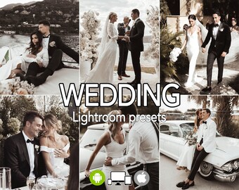 15 ajustes preestablecidos de fuga de Lightroom, ajustes preestablecidos de boda para novia, ajustes preestablecidos de pareja boho, filtro de boda aireado, ajustes preestablecidos de fotos de compromiso estético