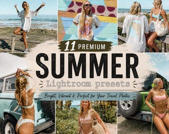 11 Vibrant Summer Travel Lightroom Presets, Beach & Outdoor Filters, Mobile and Desktop