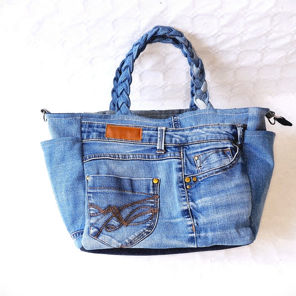 Sacs canvas en Jean upcyclé