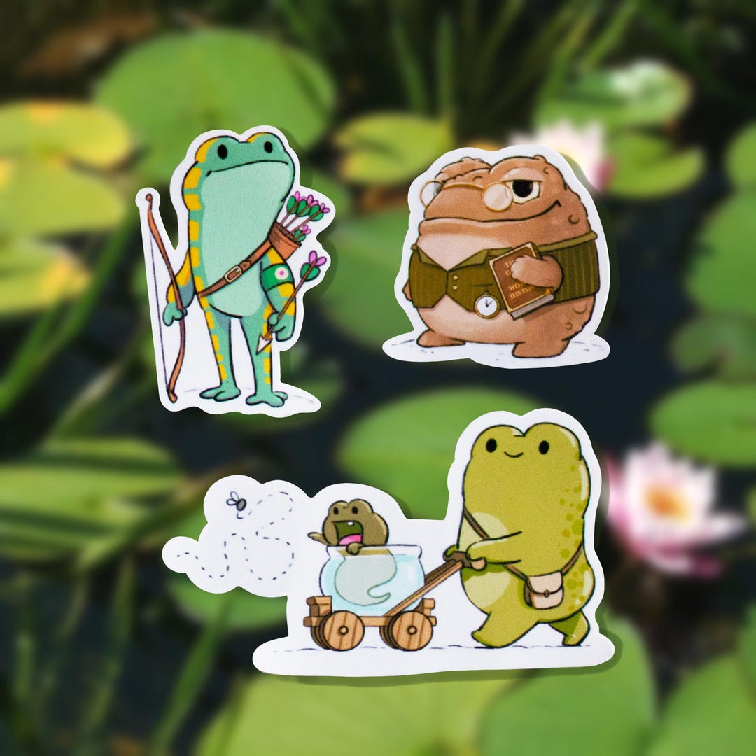 Frog Stickers X 3 Pack - Etsy
