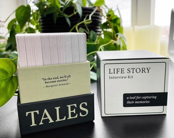 150 Life Story Interview Kit-kaarten, maak kennis met ouders en grootouders voor een familiespelavond met samengestelde vraagkaarten, spel voor het hele gezin