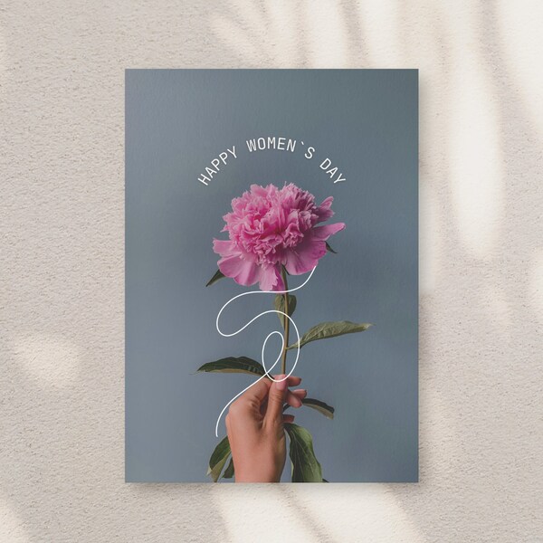 Women's Day Card | Printable Card | 5x7 PDF JPG Instant Download | Digital Send | Happy International Women's Day