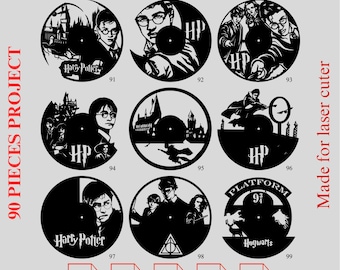 2. Movies & TV Series Wall Clock SVG - Laser Cut CNC File