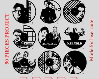 Movie Stars SVG Laser Cut Files: CNC Designs (Digital Download)