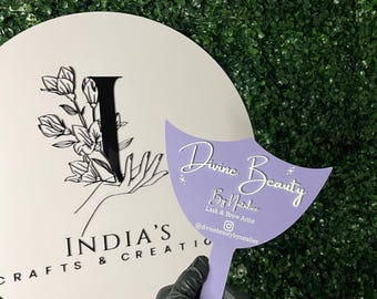 Customizable Acrylic Eyelash/Eyebrow Tech Prop | Handheld Mirror