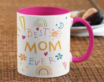Best Mom Ever Mug, Mom Coffee Mug, Personalized Mom Mug, Mother's Day Gift From Daughter, Mom Mug, Mom Gift, Mom Cup, Best Mom Ever Cup mug