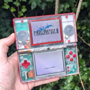 Custom Nintendo DS Lite Console! New Shell, Red and Grey, USB-C Charging