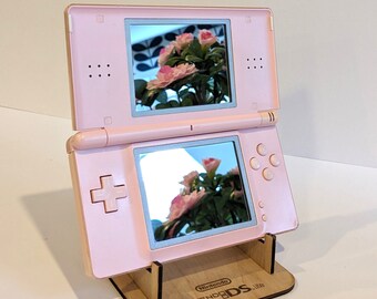 Bespoke Compact Mirror - Upcycled Nintendo DS - Coral Pink