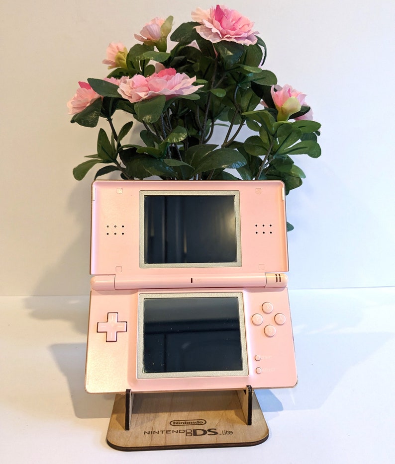 Bespoke Compact Mirror Upcycled Nintendo DS Coral Pink zdjęcie 3