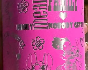 Stanley | disney | ohana | lilo | stitch | angel custom | laser engraved | etched | tumbler| 40oz | quencher | aliens | family