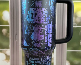 Stanley | starwars | darth | vader | custom | laser engraved | etched | tumbler| 40oz | quencher | dark side