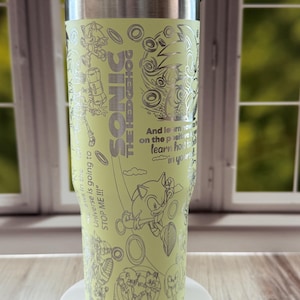Stanley | sonic | hedgehog | custom | laser engraved | etched | tumbler| 40oz | quencher | game | sega | knuckles |