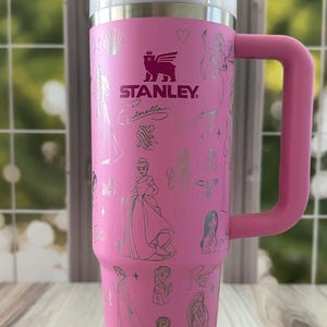 Stanley | disney | princesses | custom | laser engraved | etched | tumbler| 40oz | quencher | girly