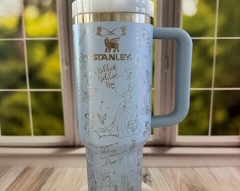 Stanley / Disney / Princesa de medianoche / personalizado / grabado láser / grabado / vaso / 40 oz / para enfriar / princesa / castillo