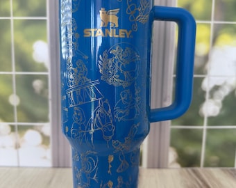 Stanley | Disney | Belle | Beest | Lasergegraveerd | Geëtst | Tumbler | 40oz | Verfrissend | Belle |