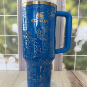 Stanley | disney | beauty | beast | laser engraved | etched | tumbler| 40oz | quencher | belle |
