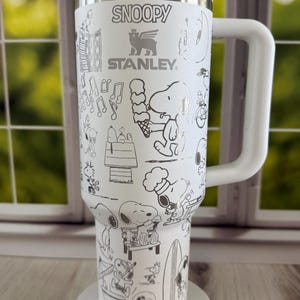 Stanley | snoopy | peanut | woodstock | friends | custom | laser engraved | etched | tumbler| 40oz | quencher |