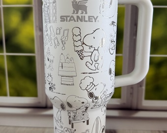 Stanley / Snoopy / Peanut / Woodstock / Friends / personalizzato / inciso al laser / inciso / bicchiere / 40 oz / quencher /