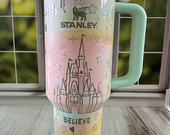Stanley | disney | mickey | mouse & friends | custom | laser engraved | etched | tumbler| 40oz | quencher | disney characters