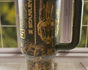 Stanley | transformed | robots | custom | laser engraved | etched | tumbler| 40oz | quencher | movies