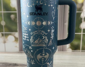 Stanley | acotar | books | custom | laser engraved | etched | tumbler| 40oz | quencher | city of starlight