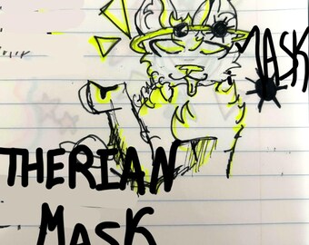 feline + canine therian mask commission!!