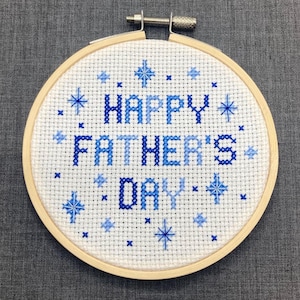 Schema punto croce in PDF per la festa del papà