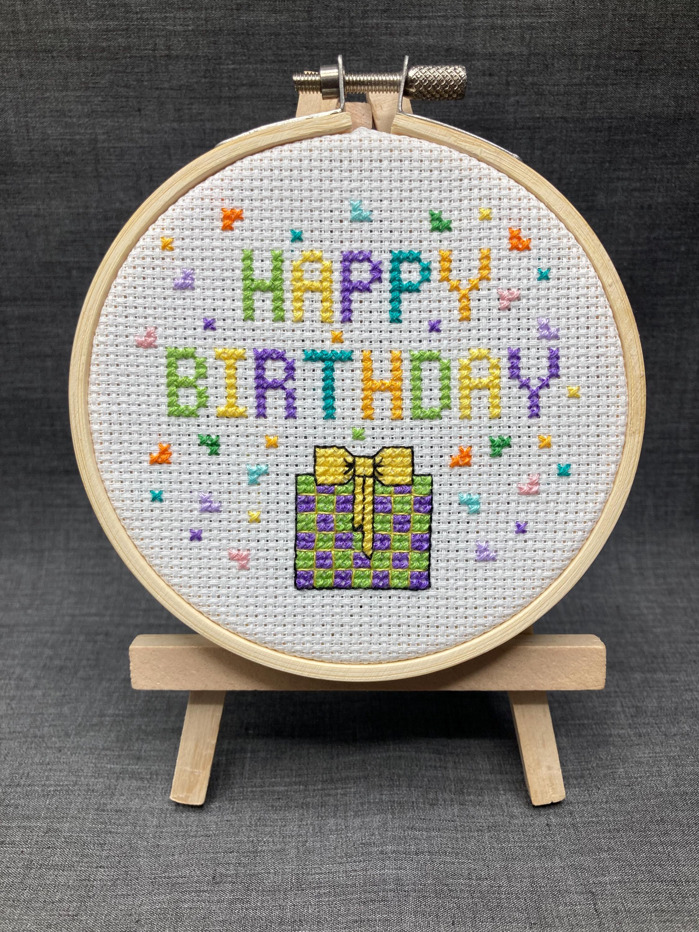 Happy Birthday PDF Cross Stitch Pattern - Etsy