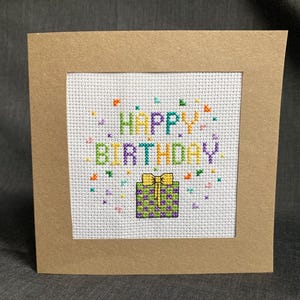Happy Birthday PDF Cross Stitch Pattern - Etsy