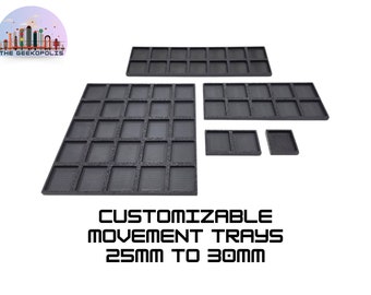 Warhammer the Old World - Base Converter Movement Trays - 25mm to 30mm Square Adapter for miniature games / wargaming / rank & flank