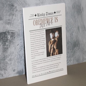 Kinky Times Poster Series – Obedience is an Art (Issue No. 002, Single Poster Design, 4 Sizes Included, Digital Download, PDF & JPG)