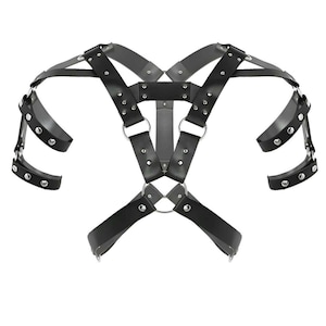 Leather Bulldog Harness, Bondages For Men, Leather Chest Harness