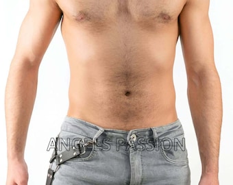 Men's Faux Leather Leg Harness: Adjustable Thigh Belt, Rave Wear