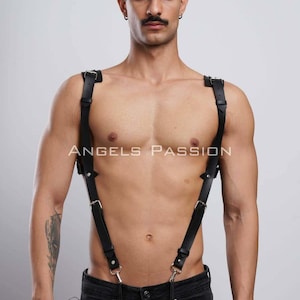 Leather Suspenders, Suspenders Men, Leather Braces