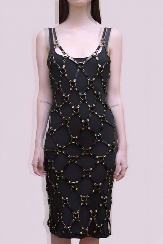 leather harness dress Leather body harness womens, luxury body straps online