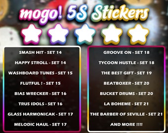 5 Star Sticker New Season Set 14 - 21 (Read Description)