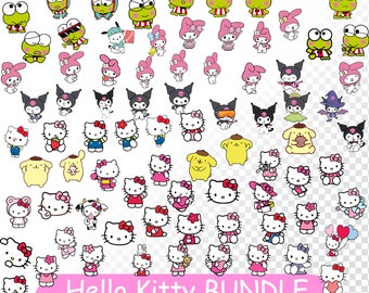 89 Kawaii Kitty Svg | Cute Kawaii Kitty Svg Bundle | Cat Kawaii Kittys PNG Clipart | Silhouette | Cricut Vector Cut File | Instant Download
